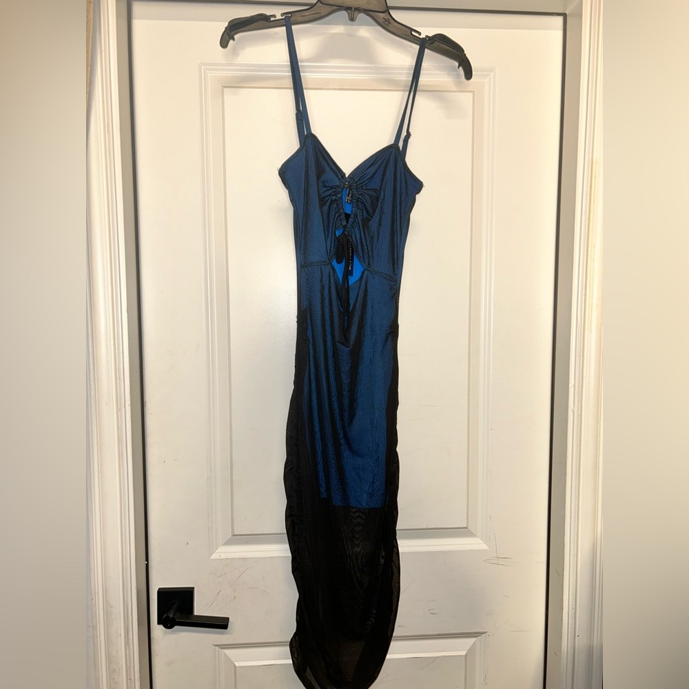 Current Mood MORE THAN FRIENDS MINI DRESS - BLUE Size small NWT